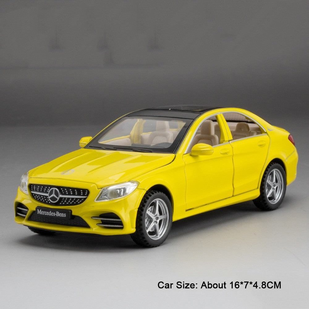 1:32 C260L E300L Carro de Brinquedo em Miniatura de Liga Fundida, 6 Portas Abertas, Luz e Som, Fricção, Pneus de Borracha, Veículo para Crianças de Presente