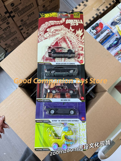 In Stock Hot Wheels Pop Culture Godzilla Skyline R34 Bmw Etc Collectible 1:64 Diecast Vehicle Model Cars GTR34 Models Boy Gifts