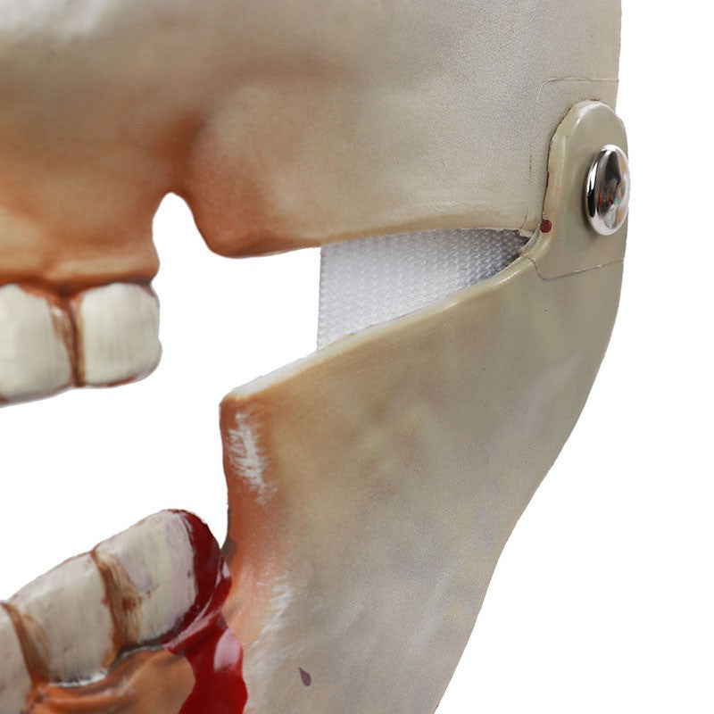 1pcs Moving Mouth Skull Mask Halloween Movable Props Scary Horror Character Props Halloween Holiday Party Masquerade Decoration