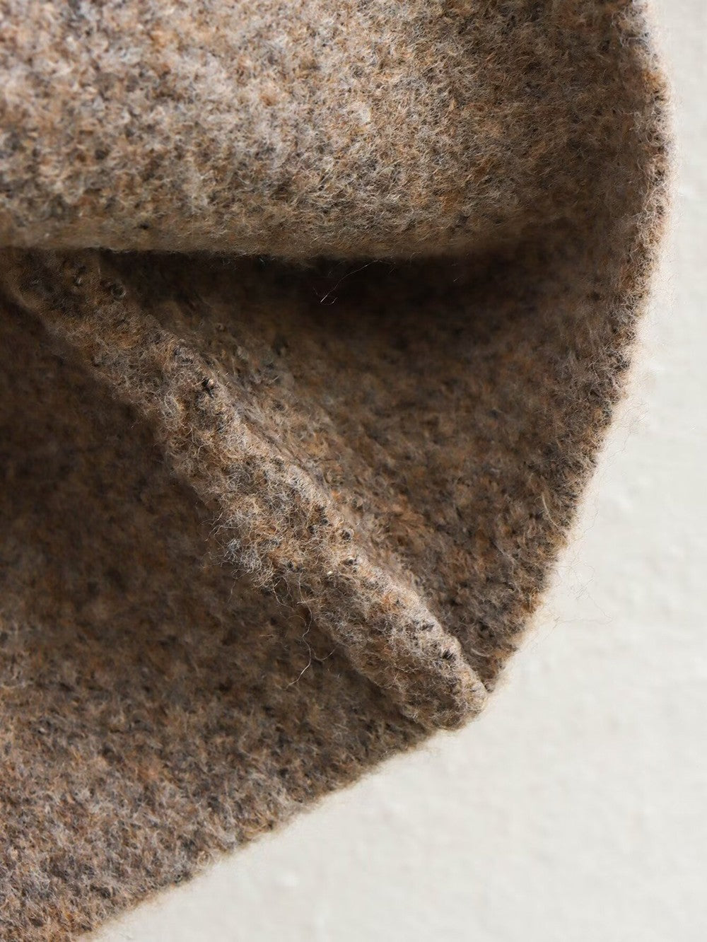 Women's Fashion Scarf Short Knit Coat Jacket Loose Warm Long Sleeve Two Pieces Solid Color High Street O-Neck Outerwear