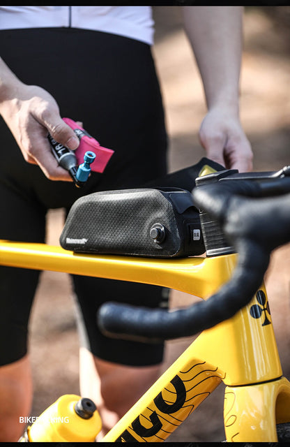 Rhinowalk Bicycle Top Tube Bag Waterproof Bike Front Frame Storage Bag Screw & Strap fixed Cycling Travel For MTB Road Gravel