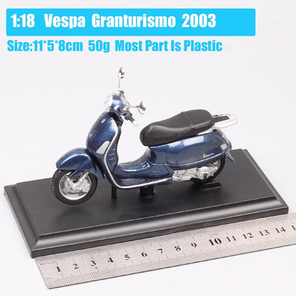 Maisto 1/18 Piaggio Vespa Scooter 98 PK 125 GTR P150X 300 MP5 Primavera GTS 125CC 150CC 946 Moto Miniatura de Brinquedo de Metal