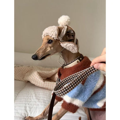 Suéter para Cães Bloqueado por Cores Suéter Listrado para Cães Roupas de Inverno Quentes para Cães Pequenos e Médios Filhotes Bichon Teddy Roupas Quentes para Animais de Estimação