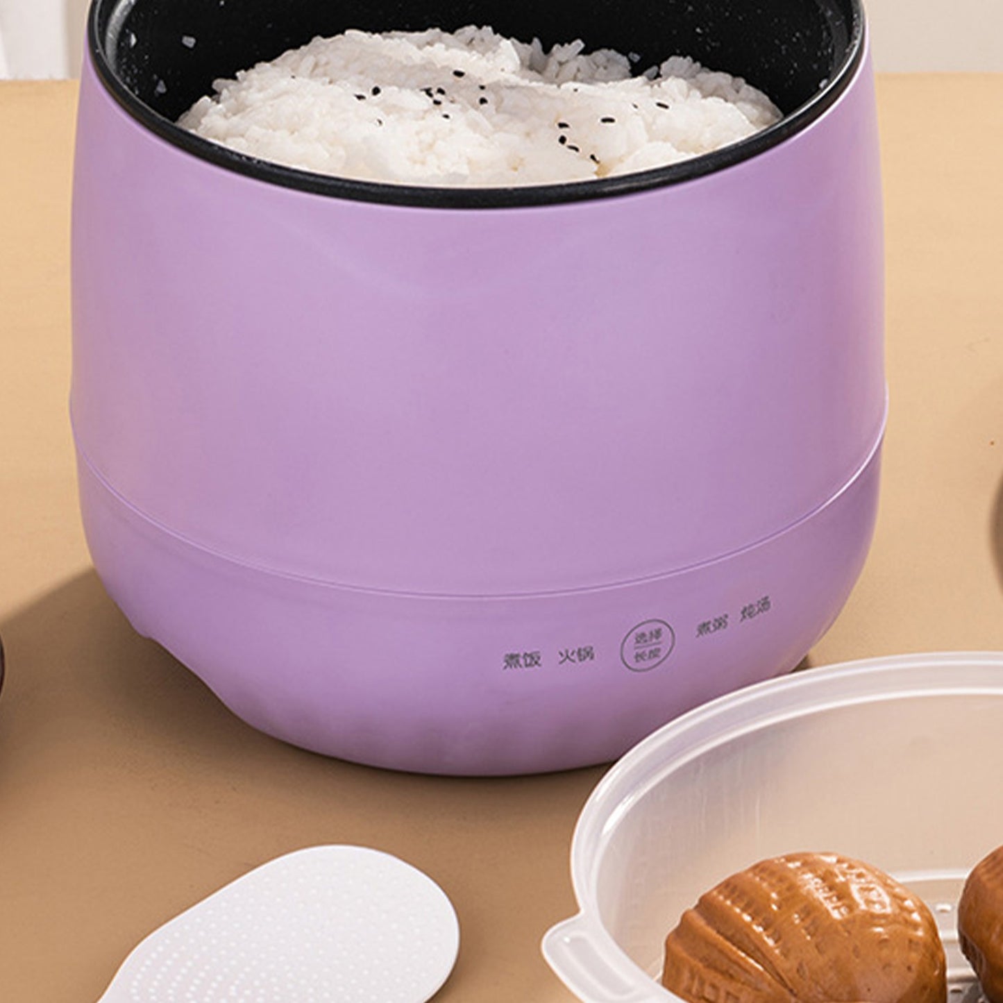 Panela de Arroz Elétrica Inteligente Mini 1.8L Antiaderente Compacta Eletrodoméstico para Arroz, Grãos, Sopas, Mingaus e Ensopados