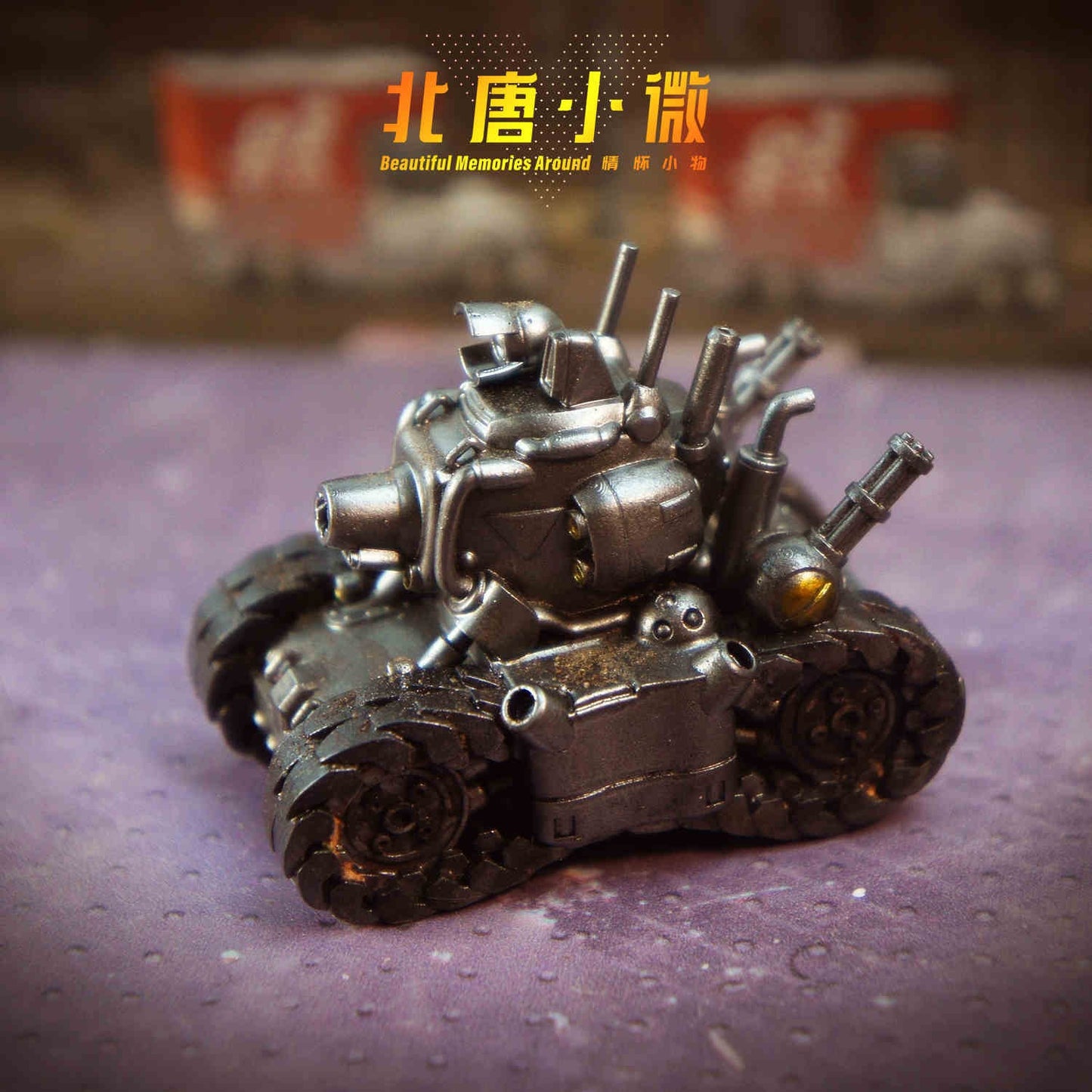 1:64 Metal Slug Genuine Tide Play Figura Snk Feita à Mão Metralhadora Pesada Lança-chamas Boneca Tanque Soldado Inimigo