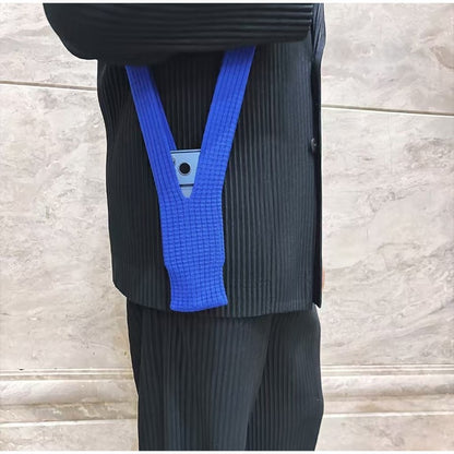 Knitted Phone Bag Scarf Style Unisex Crossbody Shoulder Phone Pouch Colorful Portable Slim Pocket Casual Phone Storage Accessory