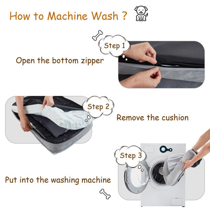 Tapete de dormir para cães de médio e grande porte Cama para cães quadrada Sofá para animais de estimação com espuma viscoelástica Almofada espessa e quente de inverno para cães Capa removível