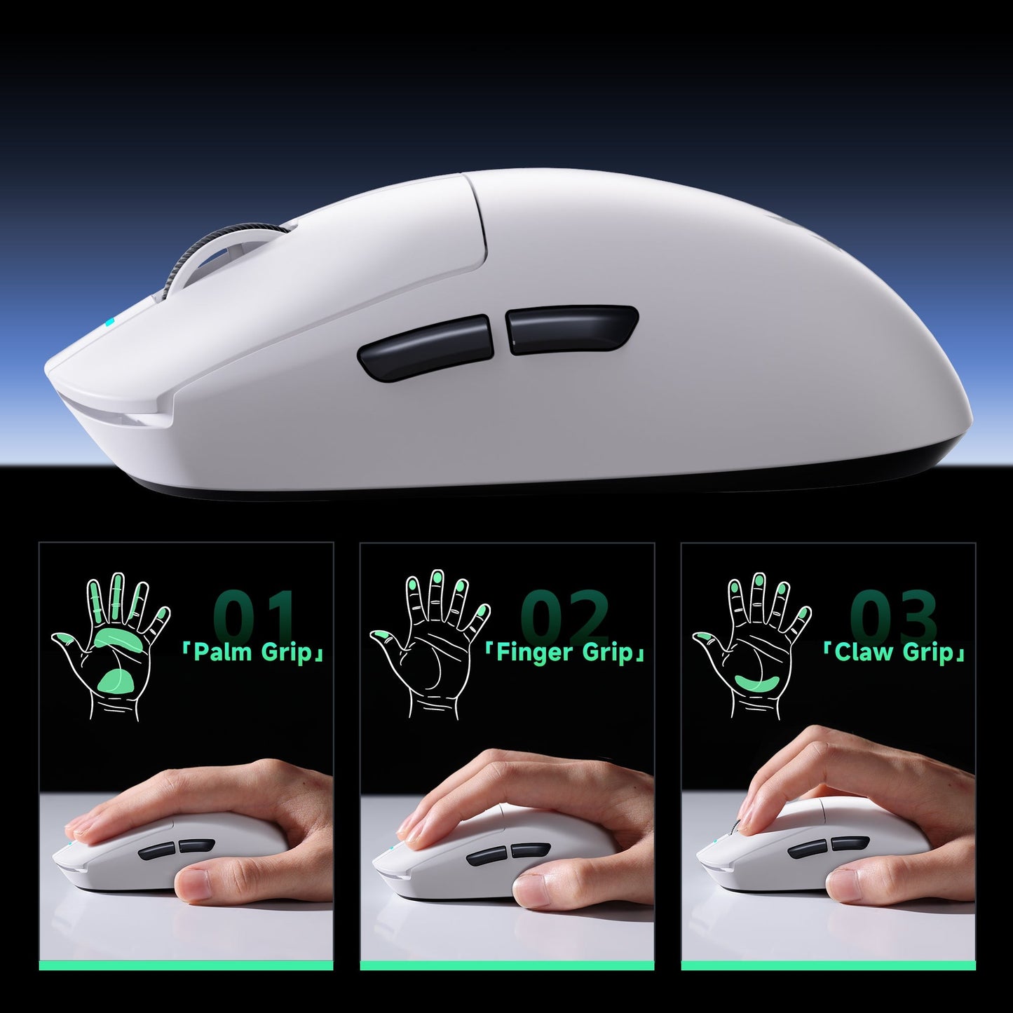 MCHOSE A7 Ultra Mouse Gamer Sem Fio Sensor de Alta Precisão Pixart3950 Design Leve Taxa de Polling de 8000Hz Chip Principal Realtek