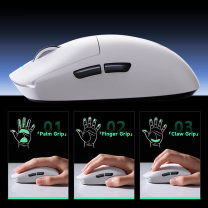MCHOSE A7 Ultra Mouse Gamer Sem Fio Sensor de Alta Precisão Pixart3950 Design Leve Taxa de Polling de 8000Hz Chip Principal Realtek