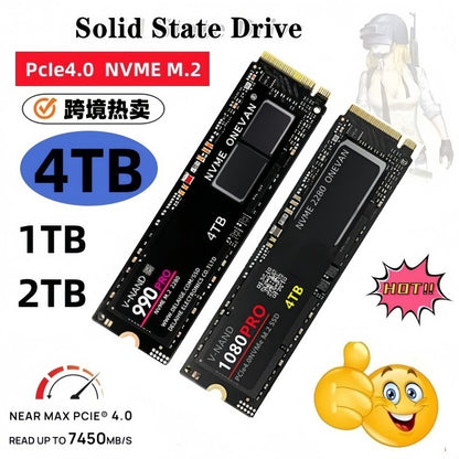 2025 SSD 990 1080 Pro M2 NVME 1T 2T 4T Unidade de Disco Rígido de Alto Desempenho para PC PS5 Portátil e Desktop