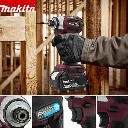 Furadeira/Parafusadeira de impacto Makita DTD173 18V, sem escova, ferramenta elétrica para melhorias domésticas e projetos DIY, 180Nm, furadeira elétrica para madeira/parafuso/modo T
