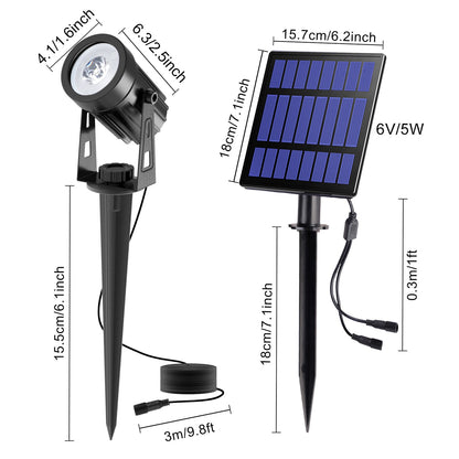 Solar Powered Spotlight IP65 Solar LED Light Outdoor Landscape Yard Garden Tree Separately Lamp Aluminum Anti Rust Solar Lamp