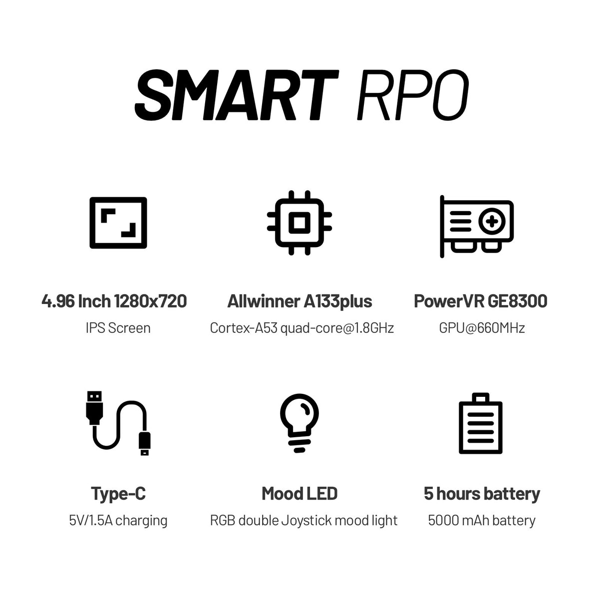 TRIMUI SMART PRO Open Source Retro Handheld Emulator 4.96" IPS 5000mAh Linux 26+ Emulators RGB Joystick Type-C Gift Joystick RGB