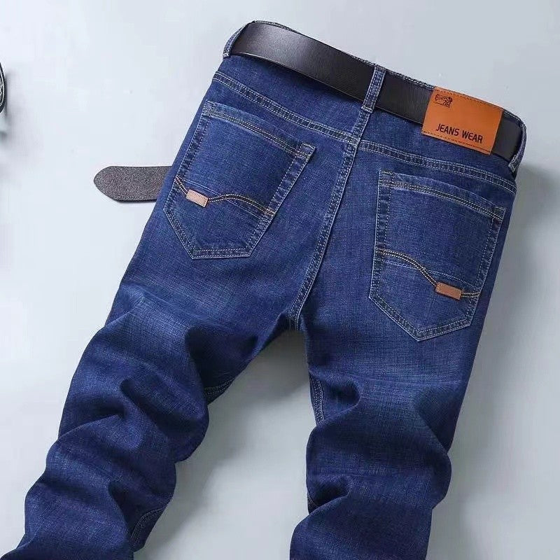 2024 Nova Moda Masculina Jeans Retos Masculinos Calças Stretch Slim Fit Confortáveis Macias Negócios Jeans Calças Masculinas Roupas de Marca