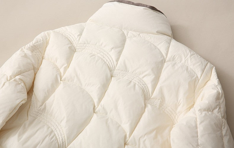 2023 Winter New Fashion Stand Collar X-Long Women Down Jackets Female Casual Loose Ultra Lightweigh White Duck Down Warm Coat