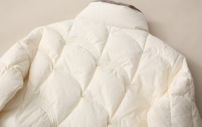 2023 Winter New Fashion Stand Collar X-Long Women Down Jackets Female Casual Loose Ultra Lightweigh White Duck Down Warm Coat