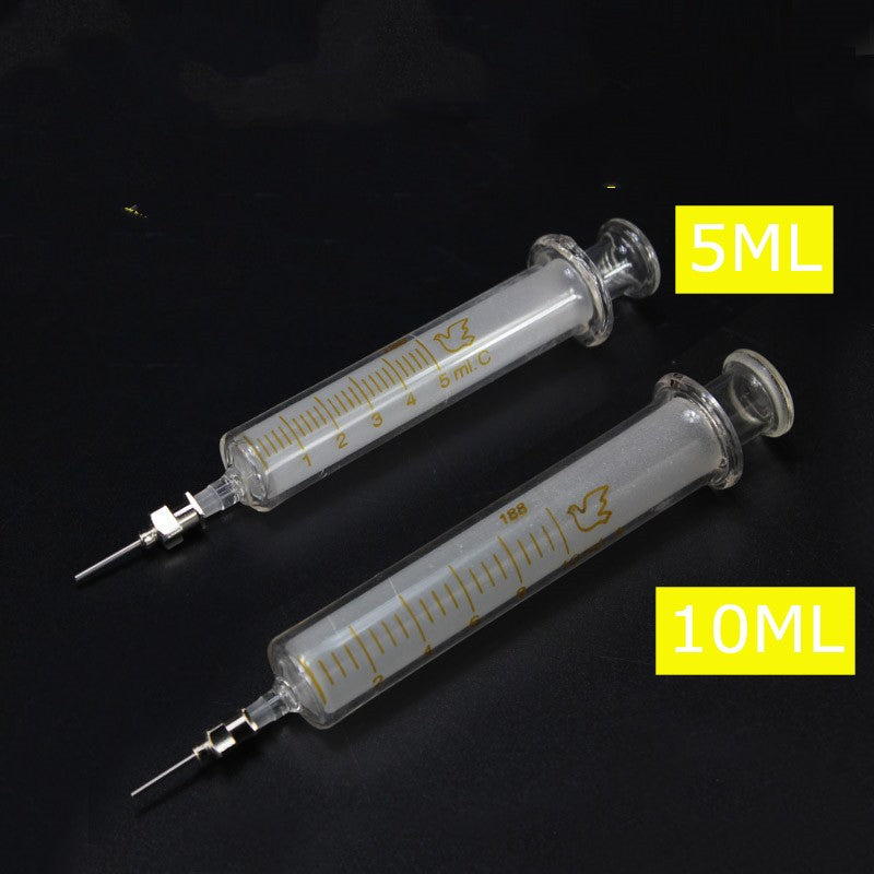 RELIFE 5ml 10ml Seringa de Vidro com Agulha de Metal para Reparo de Celular BGA Montagem de Esferas PCB Óleo Solda Fluxo Ferramenta Seringa