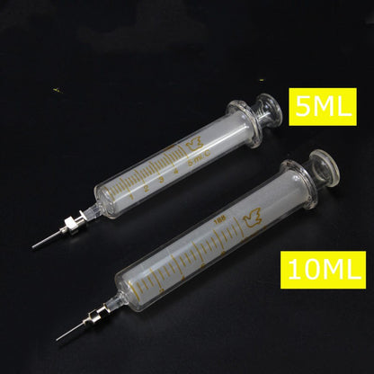 RELIFE 5ml 10ml Seringa de Vidro com Agulha de Metal para Reparo de Celular BGA Montagem de Esferas PCB Óleo Solda Fluxo Ferramenta Seringa