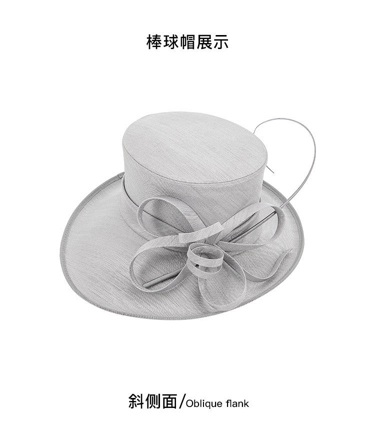 Moda Luxo Moda Pena Chapéu Chá Igreja Elegante Fotografia Cartola Feminina Banquete Fascinator Chapéus Formais de Casamento
