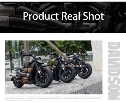 1:12 Scale Sportster S Modelos de Brinquedo de Moto Metal Fundido V4S Motocicletas em Miniatura com Absorção de Choque Pneus de Borracha para Presentes de Meninos