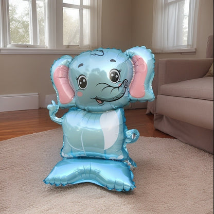 3/2PCS Jungle Animal Foil Balloons with Stand - Koala Elephant Fox for Birthday Wedding Carnival Theme Decorations