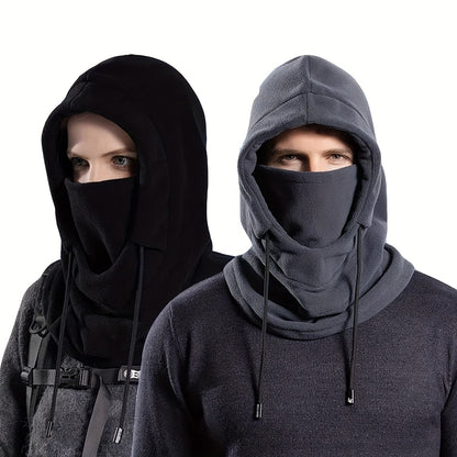 Balaclava Mask Men women warm ski mask Outdoor bicycle windproof and warm hat Knitted hood Windproof Mask with Drawstring