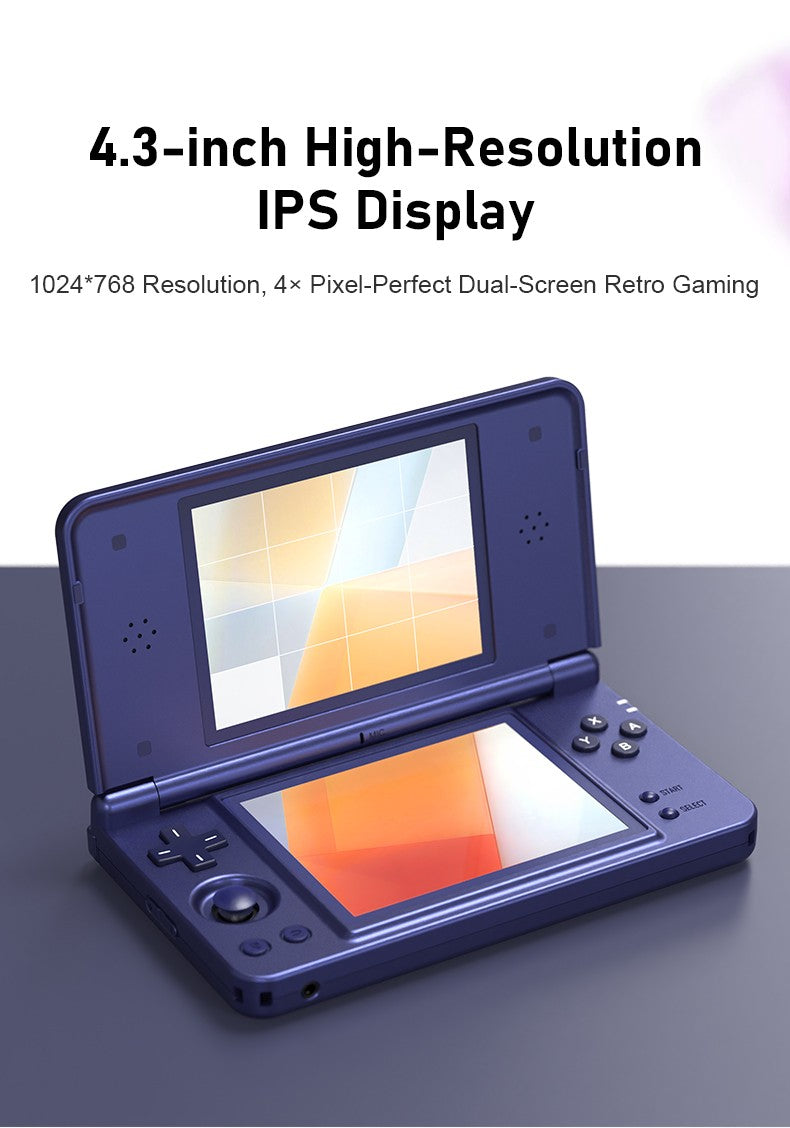 Anbernic RG DS Plus Retro Handheld Game Console Linux 4.3" IPS 1024*768 Dual-Screen 4000mAh Game Player Bluetooth WiFi Streaming