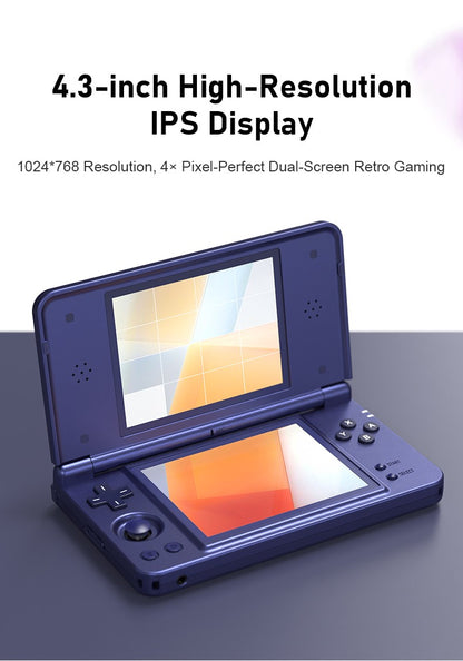 Anbernic RG DS Plus Retro Handheld Game Console Linux 4.3" IPS 1024*768 Dual-Screen 4000mAh Game Player Bluetooth WiFi Streaming