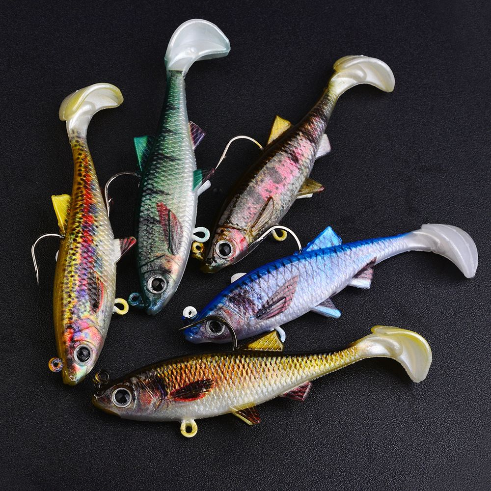 New PVC T-Tail Jig Soft Bait 9.5-28g Shad Swimbait Artificial Lure for Zander Pique Low Fishing