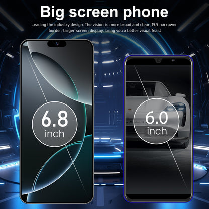 2026 Novo i16 Pro Max 6.8 polegadas HD 4K Android 14 16GB+1TB Bateria 6800mAh 4G 5G Dual SIM WiFi GPS Hot