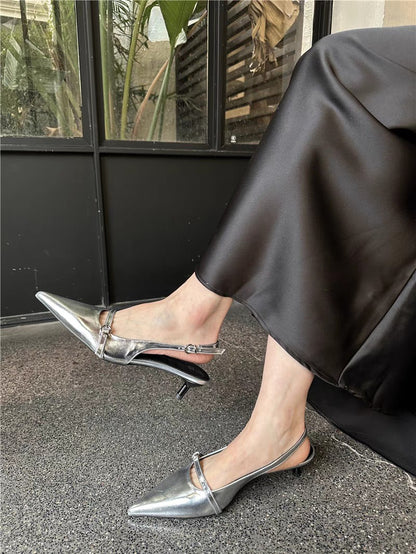 High Heels Women's Empty Single Shoes 2025 New Spring and Summer Bag Head Stiletto Sandals