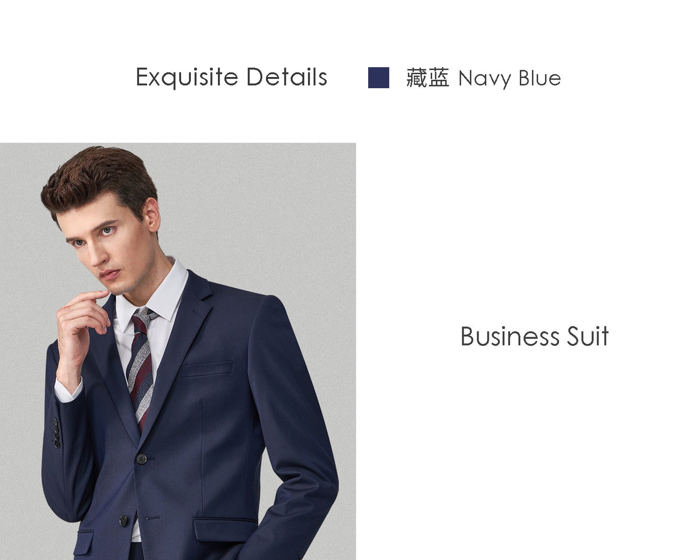 Suit Men (Blazer+Pants) Fashion Business Casual Slim-fit Formal Dress Banquet Work English Style Evening Dress Solid Color Suit