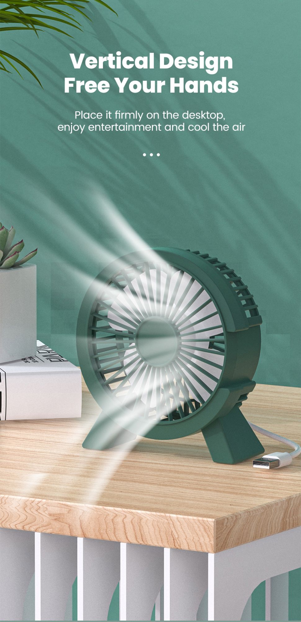 Mini USB Rechargeable Table Fan Portable USB Small Fan Fan For Student Dormitory Computer Summer Gadget Home Desk Office