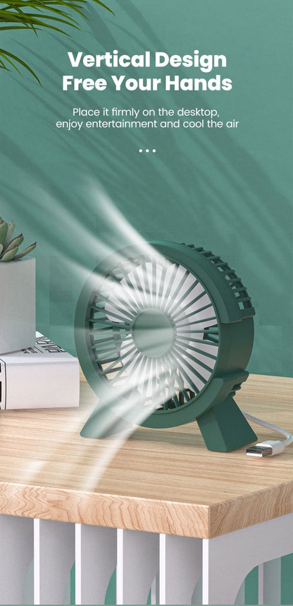 Mini USB Rechargeable Table Fan Portable USB Small Fan Fan For Student Dormitory Computer Summer Gadget Home Desk Office