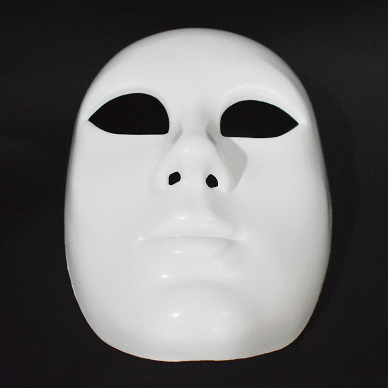 DIY Blank Face Mask Cosplay White Hand-Painted Doodle Thicken Plastic Masks Carnival Masquerade Halloween Party Costumes Props