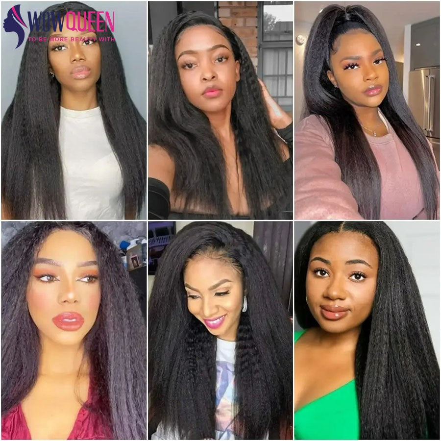 Cabelo Humano Liso Kinky Bundles 30 32 Polegadas Extensões de Cabelo Remy para Mulheres Cabelo Humano Cru Yaki Liso Grosso Tecer Bundles