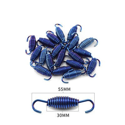slip-on 2PC Universal Motorcycle Exhaust Spring Hooks Stainless Steel Exhaust Front Middle Link Pipe Rotatable Metal Springs