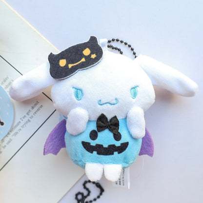Hellokitty Halloween Doll Cinnamoroll Kuromi Kawaii Ghost Plush Toy Key Pendant Bag Accessories Birthday Gifts Halloween Toys