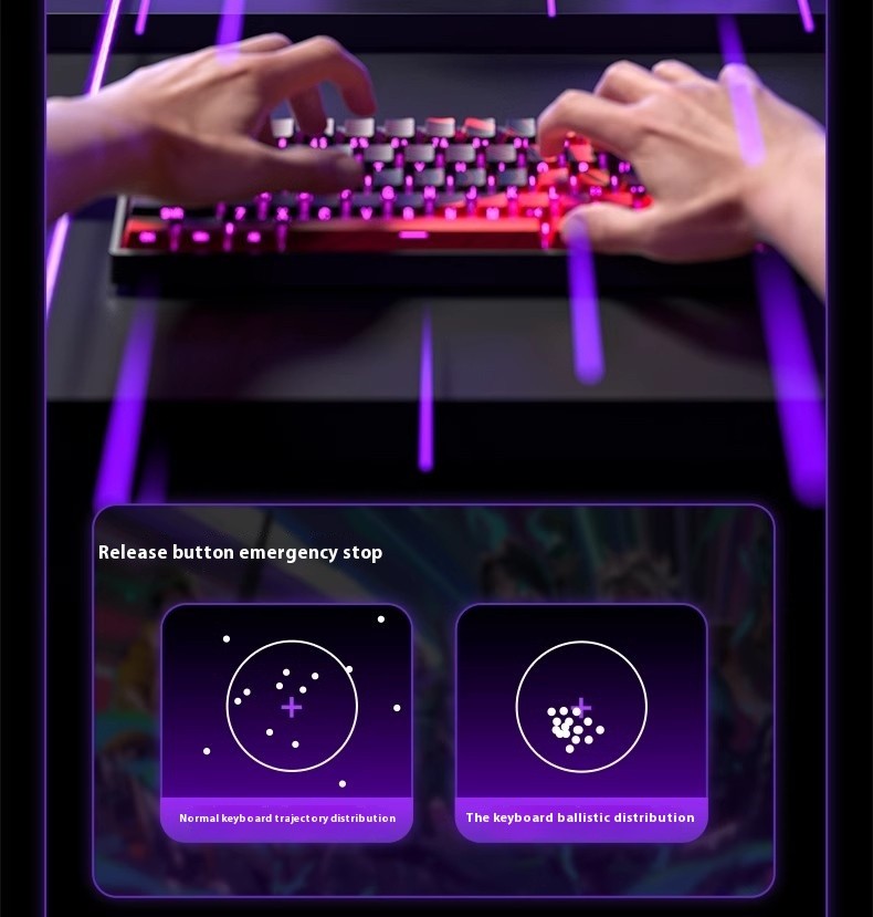 Teclado mecânico AULA WIN60 WIN68 HE MAX switch magnético 8k de polling rate RGB zona morta 0 teclado de jogos personalizável para e-sports