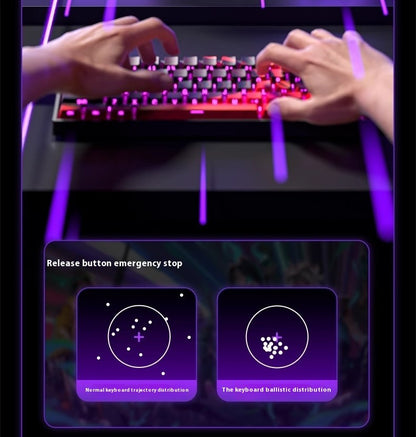 Teclado mecânico AULA WIN60 WIN68 HE MAX switch magnético 8k de polling rate RGB zona morta 0 teclado de jogos personalizável para e-sports
