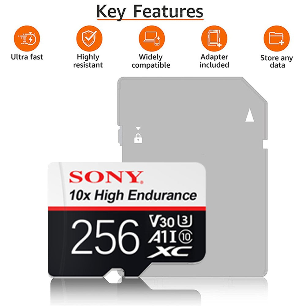Cartão de Memória SONY Classe 10 de Alta Velocidade Mini Cartão SD 64GB 128GB 256GB 512GB 1TB 2TB Cartão TF Flash