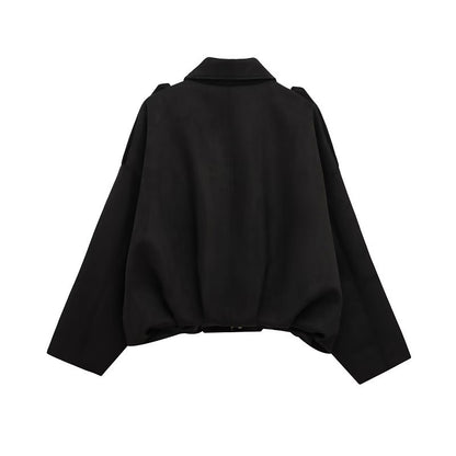 MUJER 2025 Suede Bomber Jackets for Women Outerwears Oversized Jacket Woman Streetwear Zip Women's Coats Padded Varsity Jackets