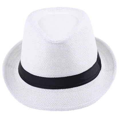 LNPBD Hot Unisex Women Men Fashion Summer Casual Trendy Beach Sun Straw Panama Jazz Hat Cowboy Fedora hat Gangster Cap