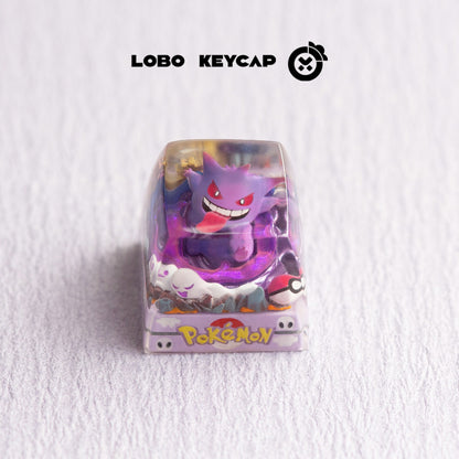 Teclas personalizadas de resina fundida com tema de Pokémon, Pikachu, Gengar para teclado mecânico - Presente personalizado