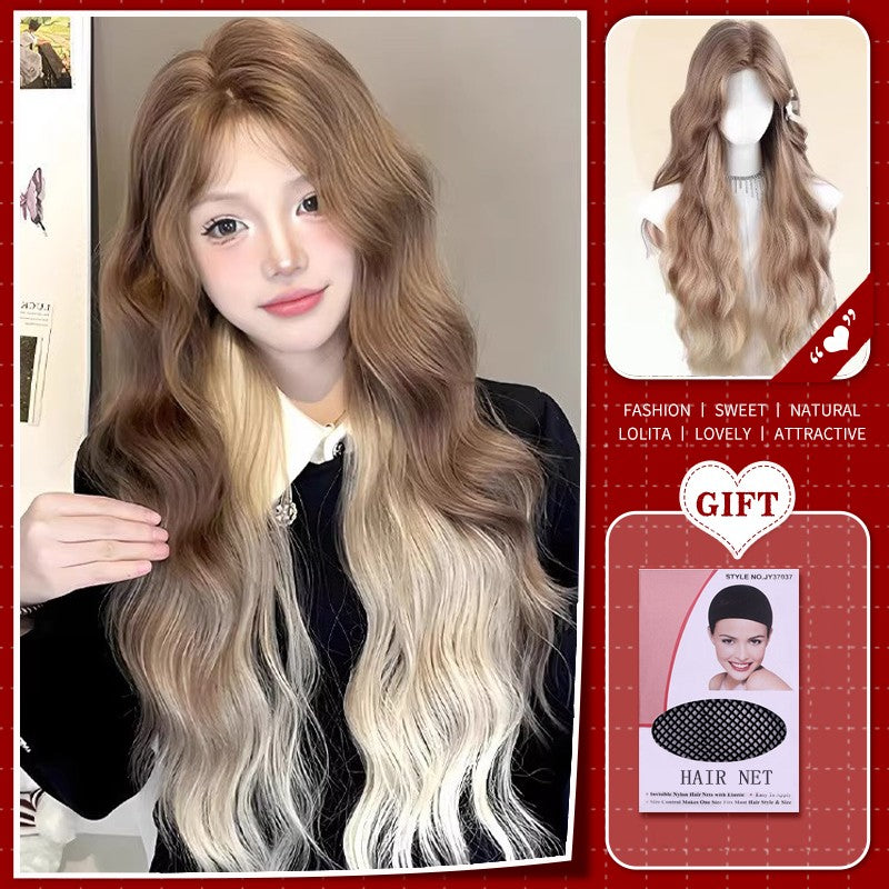 Peruca Sintética Lolita Curta Cacheada 12 Polegadas Doce E Adorável Dourado-Branco Natural Fofa Cabelo Ondulado Cosplay Peruca De Cabeça Cheia Para