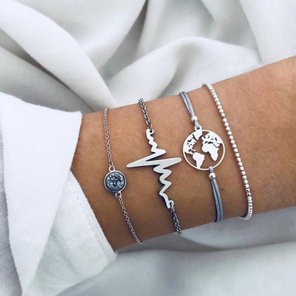 Conjunto de Pulseiras Femininas Corrente Cubana, Cor Dourada, Boho Retrô, Torção Grossa, Joias da Moda de Qualidade, 11 Peças, 2024