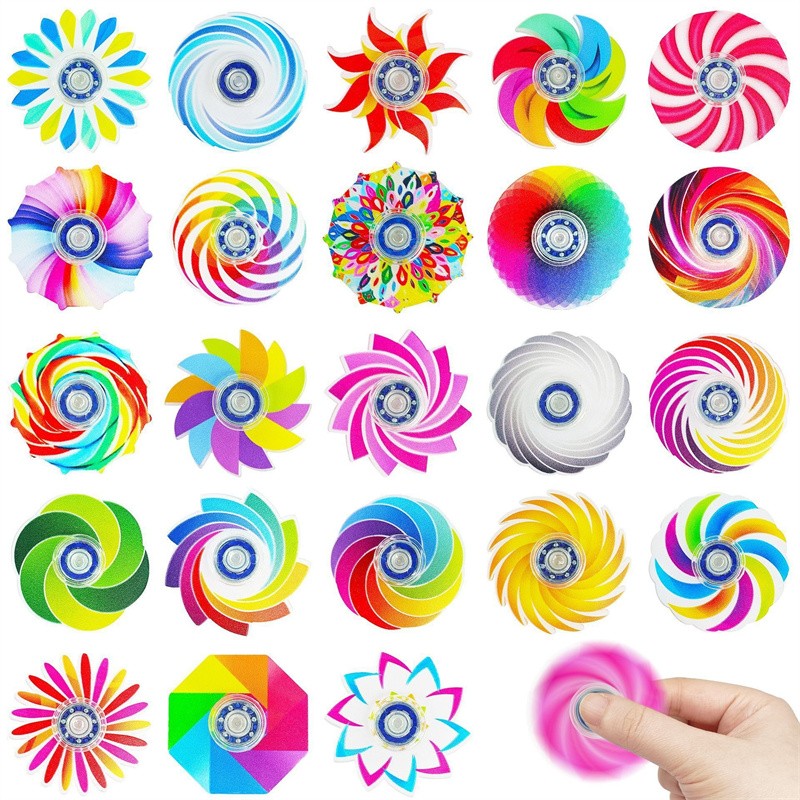 5-20Pcs Mini Ranbow Fidget Spinner Stress Relief Goodie Bag Filler Home Festival Game Birthday Gift Party Favor Classroom Prize