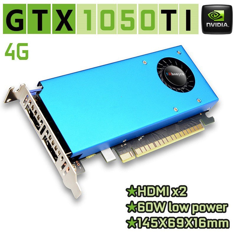 Placa de vídeo de baixo perfil SRhonyra GT730 RX550 GT1030 GTX1050 1050Ti 4GB, GPU de baixo perfil para SFF, PCs industriais e mini PC OPS
