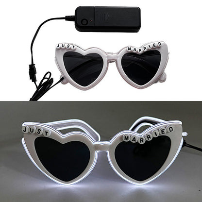 1PC Light Up LED Glasses Glow Sunglasses EL Wire Neon Glasses Glow in The Dark Party Supplies Neon Party Favors for Adults