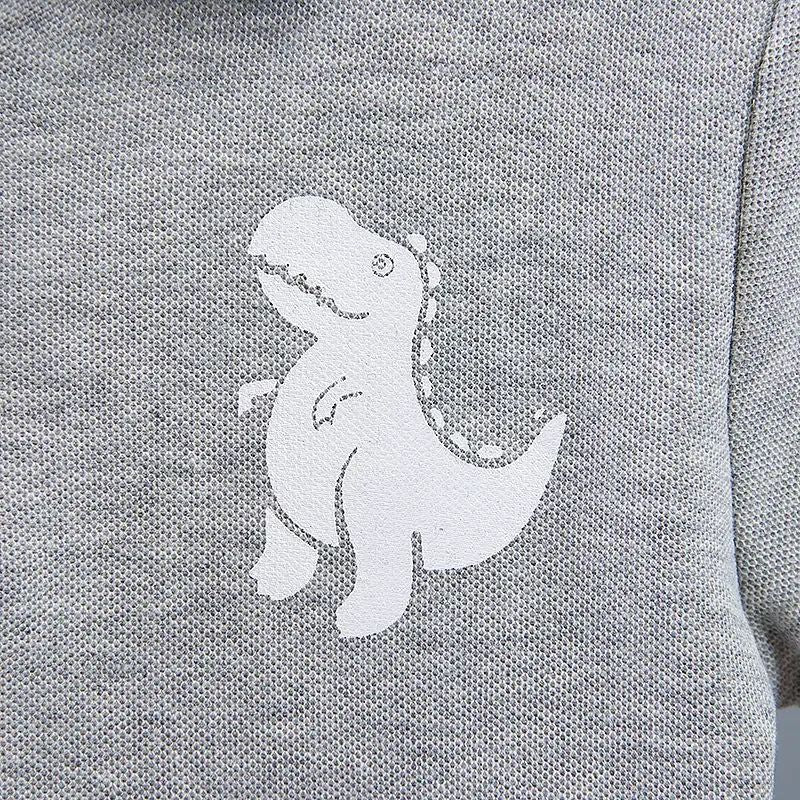 Conjuntos de Roupa Infantil de Verão para Meninos, Estampa de Dinossauro, Camisas Polo de Manga Curta + Shorts, 2 Peças/Conjunto, Roupas de Bebê
